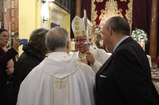 El Arzobispo preside -el Acto Eucarístico en San Ildefonso