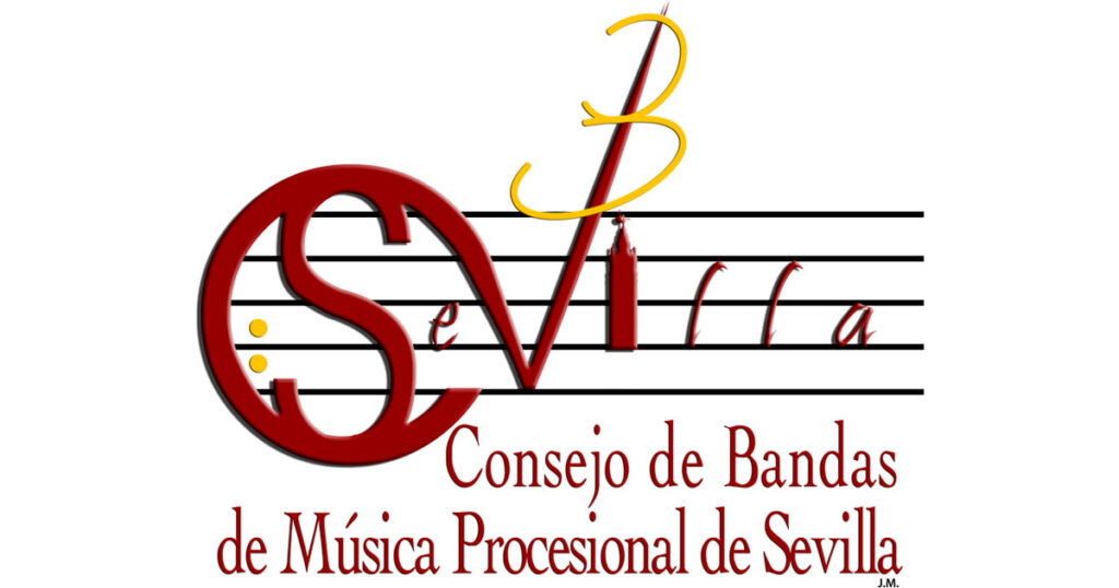 Músicos de bandas procesionales de Sevilla en ensayo o desfile