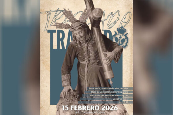 Cartel del traslado del Santísimo Cristo de las Tres Caídas de Triana 2026