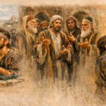 Jesús cura al ciego de nacimiento y lo envía a lavarse a la piscina de Siloé (Evangelio de San Juan 9)