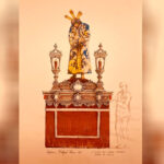 Diseño inspirado en las históricas andas de carey y plata para Nuestro Padre Jesús de la Pasión.