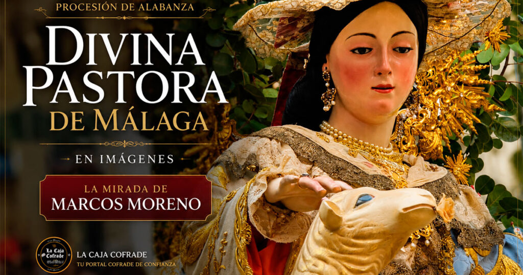 La Divina Pastora de Málaga durante su procesión por el barrio de Capuchinos fotografiada por Marcos Moreno