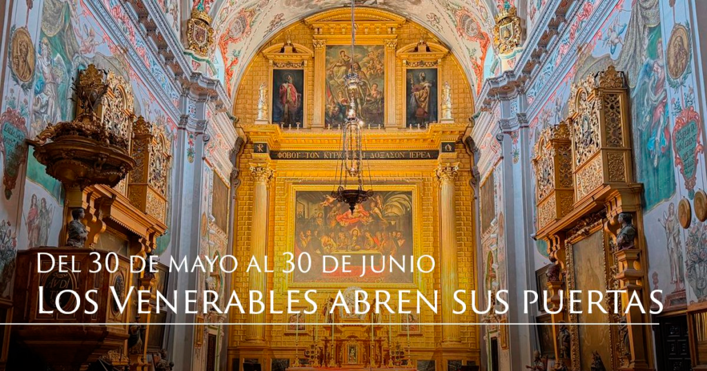 Interior de la Iglesia del Hospital de los Venerables Sacerdotes donde se exhiben las pinturas del siglo XVII atribuidas a Lucas Valdés recuperadas para su emplazamiento original.
