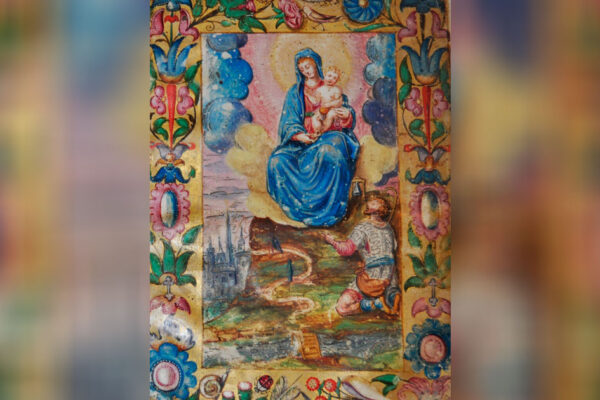 Pintura entregada a la Hermandad de las Siete Palabras para la futura gloria del palio de Nuestra Señora de la Cabeza.