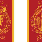 Nuevos gallardetes diseñados para adornar el recorrido oficial del Corpus Christi de Sevilla 2026.