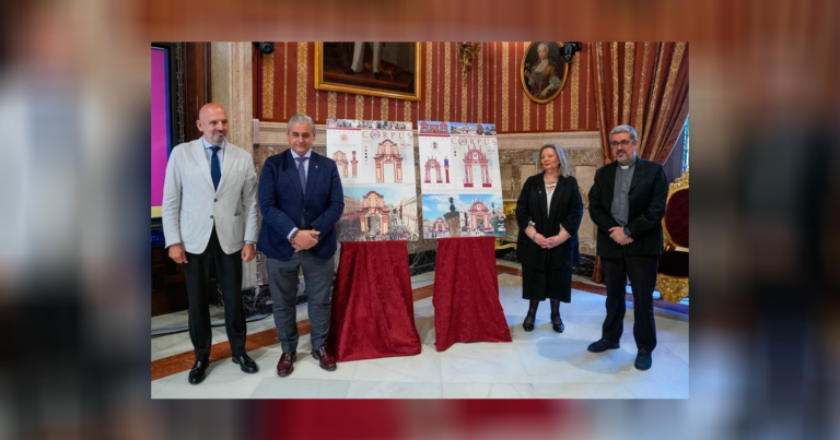 Presentación oficial de las portadas del Corpus Christi 2026 de Sevilla dedicadas a las hermandades del Amparo y Montserrat.