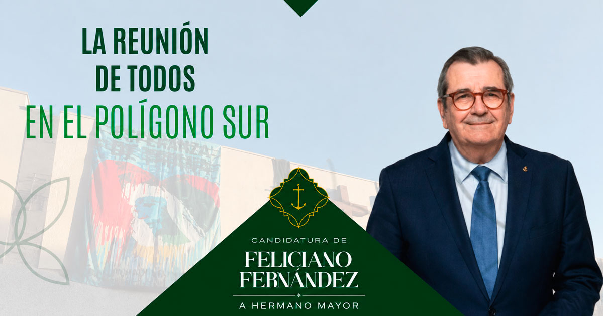 Feliciano Fernández durante un encuentro con vecinos y hermanos del Polígono Sur en la presentación de su candidatura.