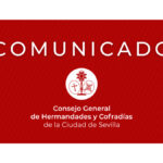 Representantes del Consejo General de Hermandades y Cofradías de Sevilla durante una reunión relacionada con el reparto económico de las hermandades del Viernes de Dolores y Sábado de Pasión.