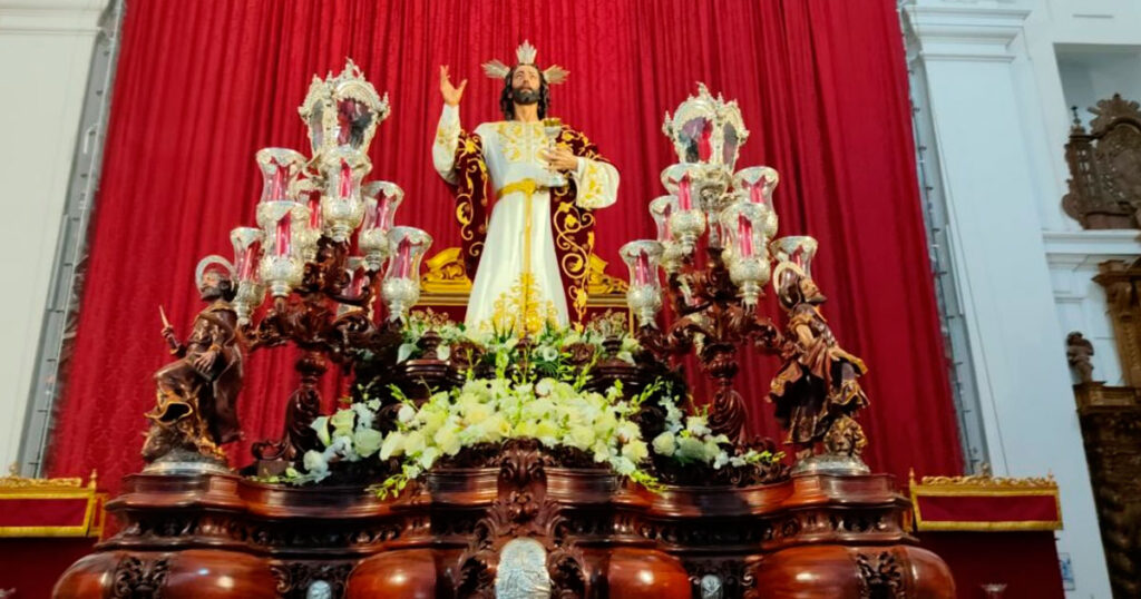 El Señor de la Sagrada Cena durante su participación en los actos del Corpus Christi de Sevilla 2026.