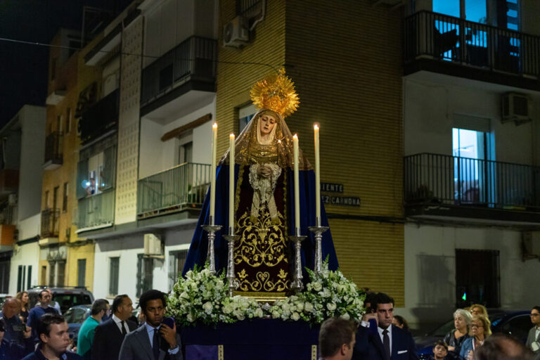 Nuestra Señora del Desconsuelo y Visitación de la Hermandad de Pasión y Muerte, protagonista del proyecto de nuevo paso de palio que será sometido a votación por los hermanos.
