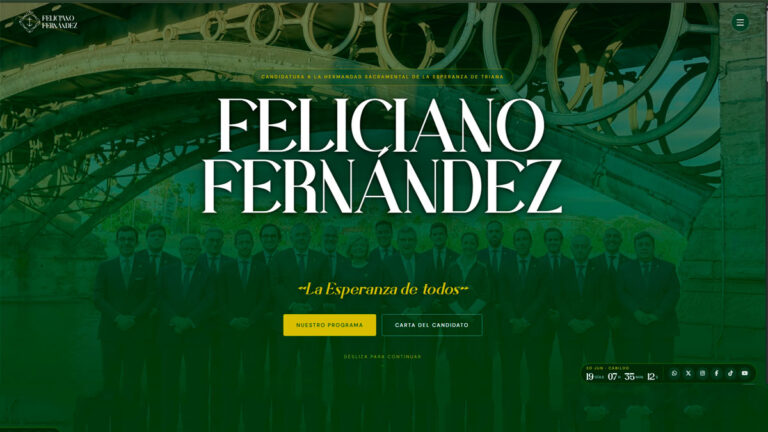 La Candidatura de Feliciano Fernández Estrena su Página Web con las Propuestas para las Elecciones de la Esperanza de Triana