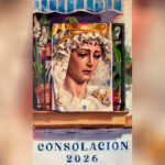 Cartel del Mes de la Virgen 2026 de la Hermandad de la Sed, obra de Rubén Terriza, con Santa María de Consolación representada en un balcón de Nervión.