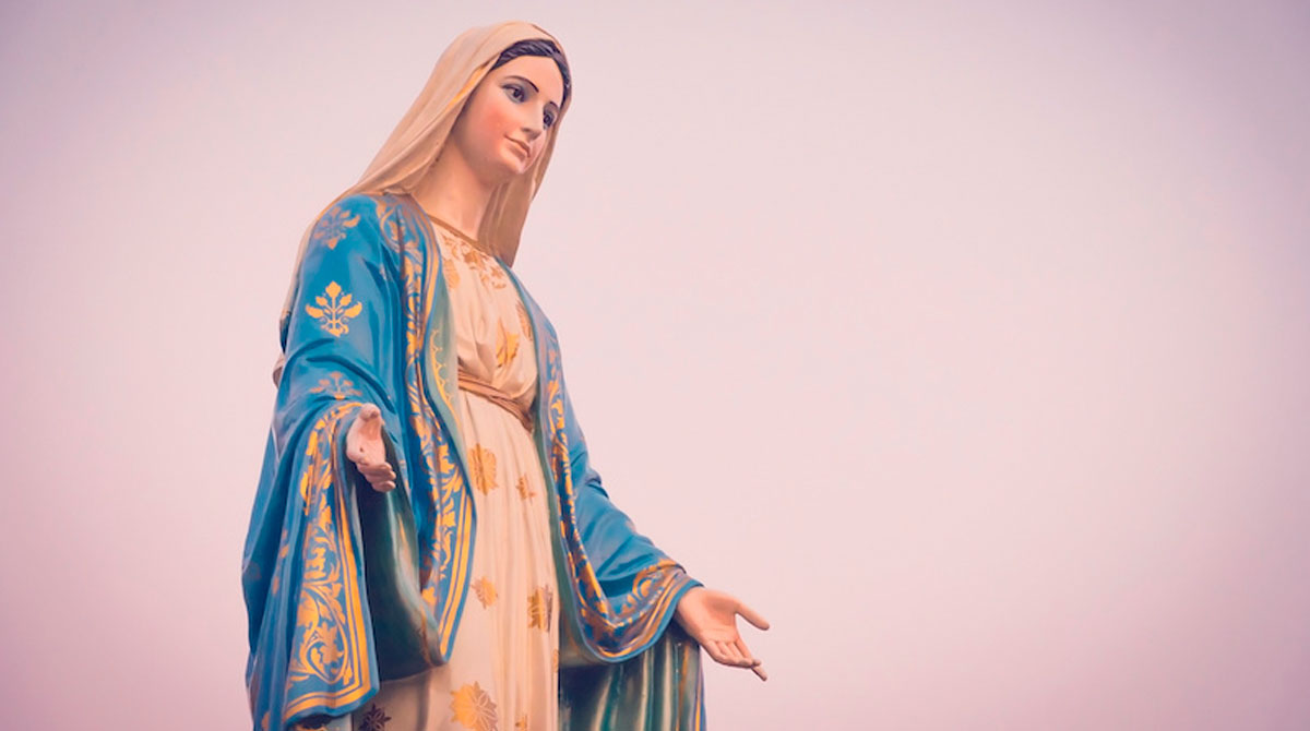 Imagen de la Virgen María utilizada para ilustrar el ciclo de Mariología en Sevilla