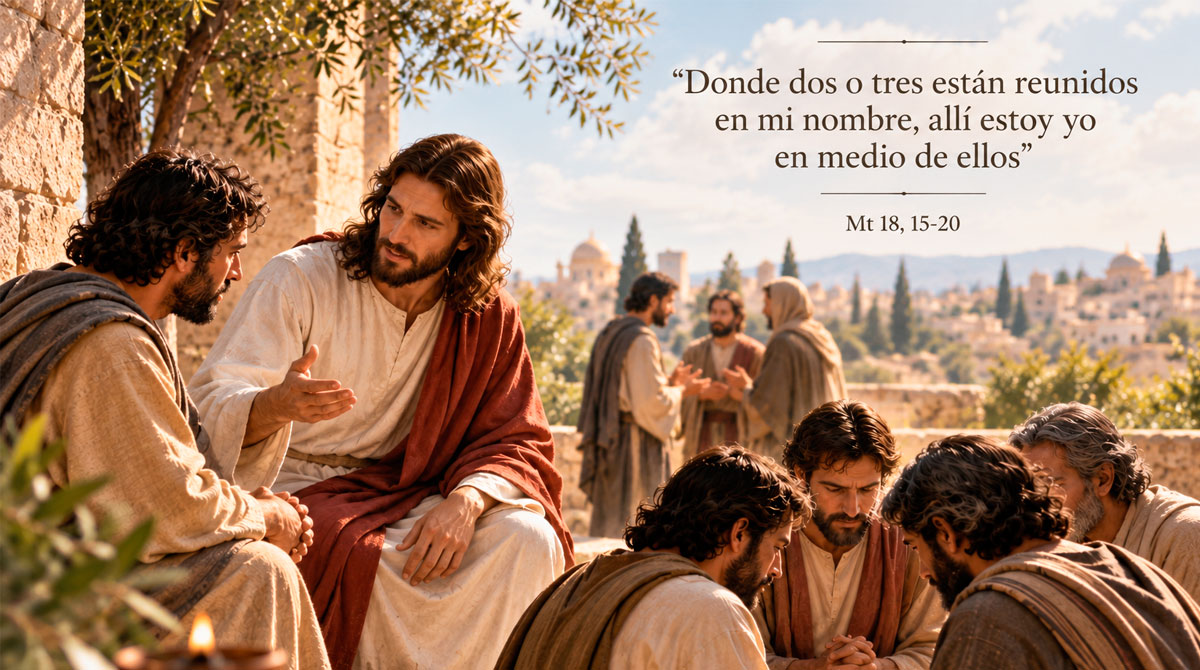 Jesús enseña a sus discípulos sobre la corrección fraterna en el Evangelio de Mateo 18, 15-20