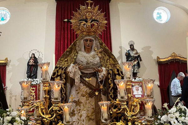 Virgen de los Dolores del Cerro durante su misión pastoral por Amate y Los Pajaritos