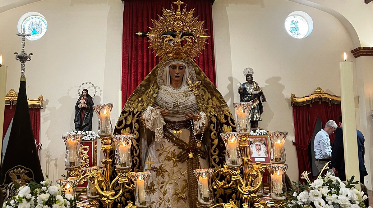 Virgen de los Dolores del Cerro durante su misión pastoral por Amate y Los Pajaritos